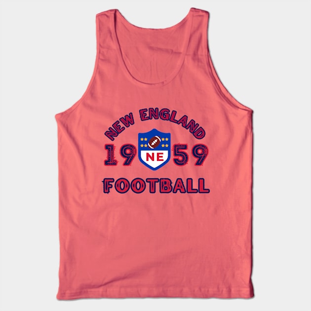 New England Football Vintage Style Tank Top by Borcelle Vintage Apparel 